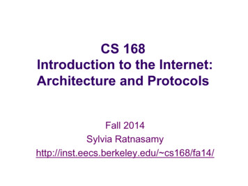 CS 168 Introduction To The Internet: Architecture And .