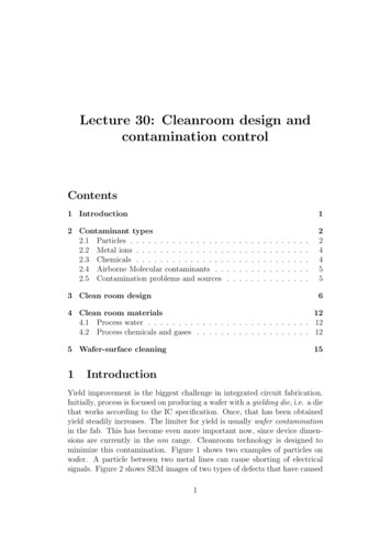 Lecture 30: Cleanroom Design And Contamination Control