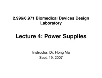 Lecture 4: Power Supplies - MIT OpenCourseWare