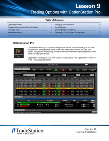 Trading Options With OptionStation Pro