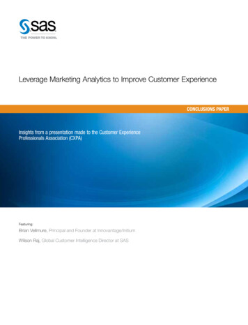 Leverage Marketing Analytics To Improve Customer Experience