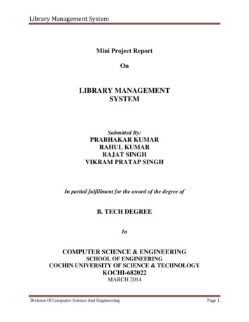 Library Management System - Dspace.cusat.ac.in