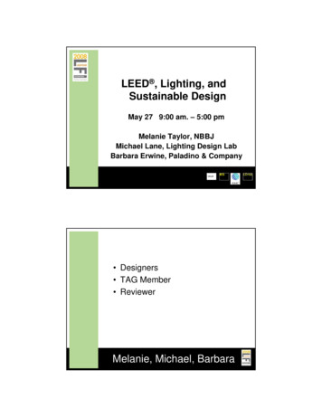 LEED, Lighting, And Sustainable Design
