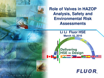 Role Of Valves In HAZOP Analysis, Safety And Environmental .