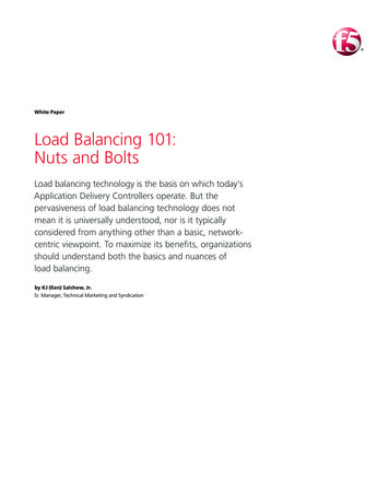 Load Balancing 101: Nuts And Bolts F5 White Paper