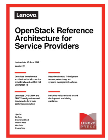 OpenStack Reference Architecture For Service Providers