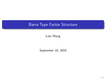 Barra-Type Factor Structure