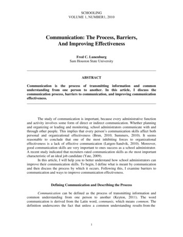 Communication: The Process, Barriers, And Improving .