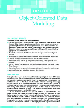 C H A P T E R 1 3 Object-Oriented Data Modeling