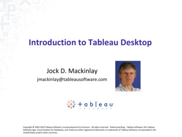 Introduction To Tableau Desktop - Courses
