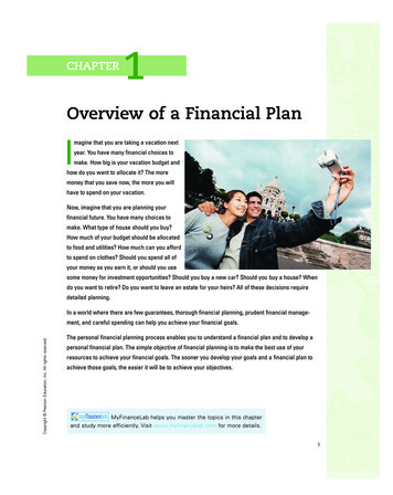 Overview Of A Financial Plan I