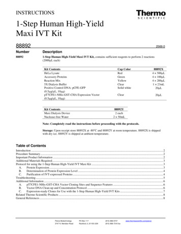 INSTRUCTIONS 1-Step Human High-Yield Maxi IVT Kit