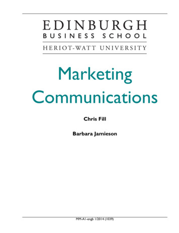 Marketing Communications - Heriot-Watt University