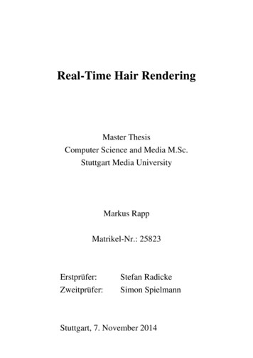 Real-Time Hair Rendering - Markus Rapp