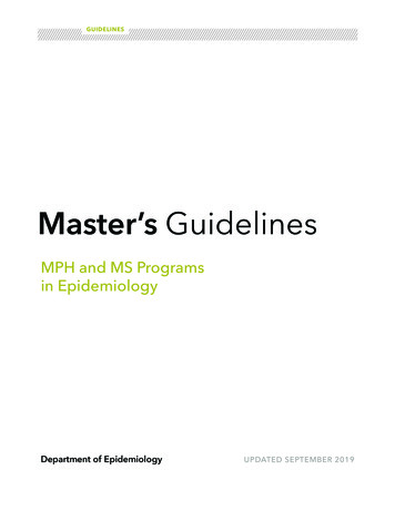 Master’s Guidelines - Columbia Public Health