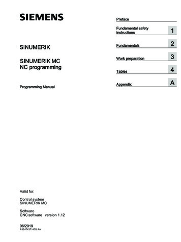 Programming Manual NC Programming - Siemens