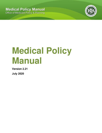 Medical Policy Manual - In