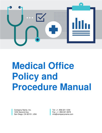 Medical Office Policy And Procedure Manual