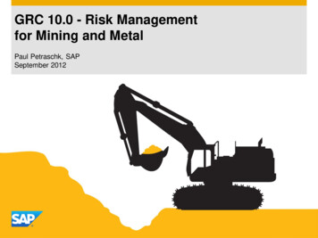 GRC 10.0 - Risk Management For Mining And Metal