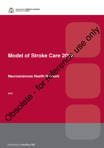 Model Of Stroke Care - Ww2.health.wa.gov.au