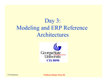 Day 3: Modeling And ERP Reference Architectures