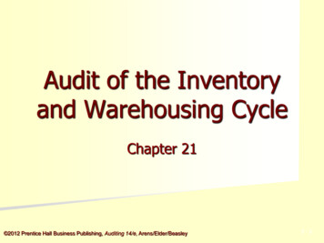 Audit Of The Inventory And Warehousing Cycle