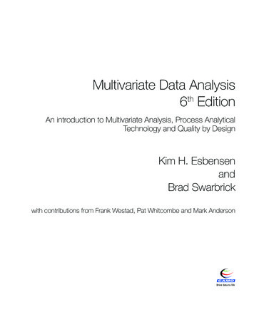 Multivariate Data Analysis 6th Edition Technology And .