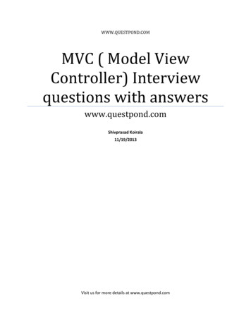  QUESTPOND MVC ( Model View Controller) Interview .