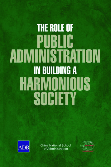 Of Public Administration And Governance