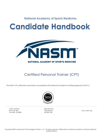 Certified Personal Trainer (CPT) - NASM