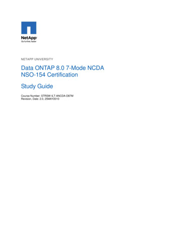Data ONTAP 8.0 7-Mode NCDA Study Guide
