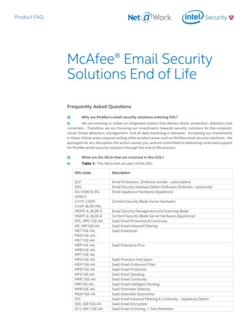 McAfee Email Security Solutions End Of Life