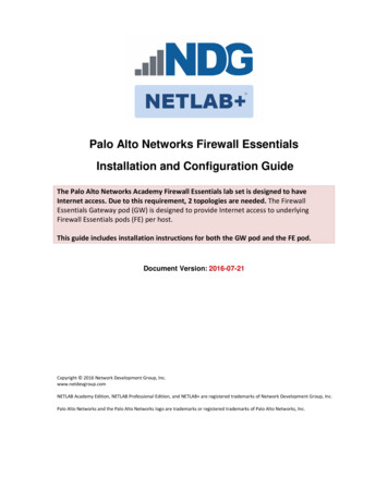 Palo Alto Networks Firewall Essentials