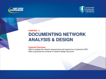 CHAPTER 2 DOCUMENTING NETWORK ANALYSIS & DESIGN