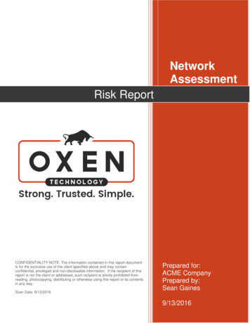 Network Assessment - OXEN