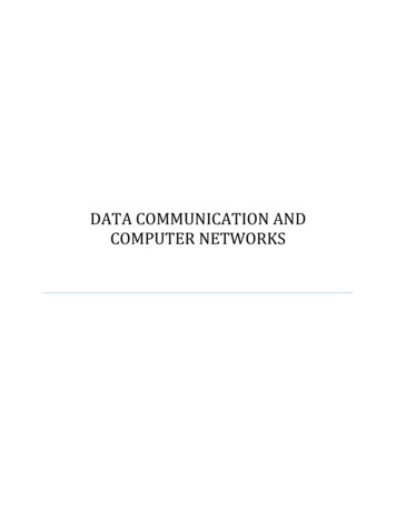 DATA COMMUNICATION AND COMPUTER NETWORKS