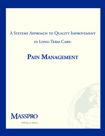 PAIN MANAGEMENT - RNAO