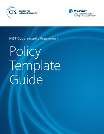 NIST Cybersecurity Framework Policy Template Guide