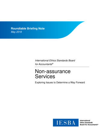 Non-assurance Services - IAASB