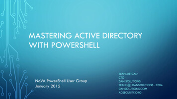 MASTERING ACTIVE DIRECTORY WITH POWERSHELL