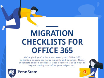 Office 365 Migration Checklist - Aait.psu.edu
