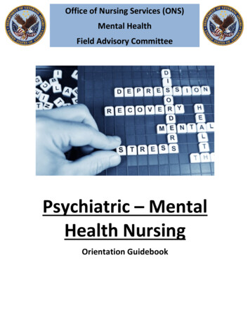 Psychiatric – Mental Health Nursing - VA