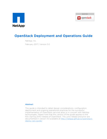 OpenStack Deployment And Operations Guide Technologies .