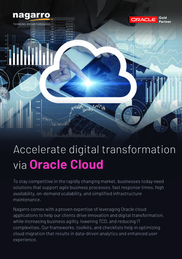 Accelerate Digital Transformation Oracle Cloud