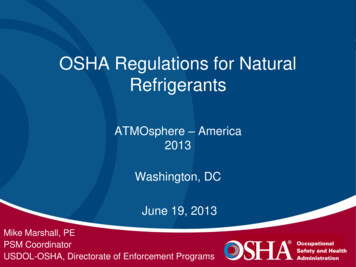 OSHA Regulations For Natural Refrigerants