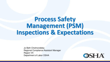 Process Safety Management (PSM) Inspections & Expectations