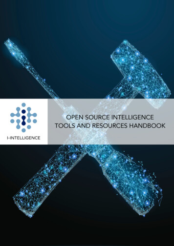 OPEN SOURCE INTELLIGENCE TOOLS AND RESOURCES HANDBOOK