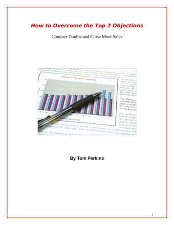 How To Overcome The Top 7 Objections Tom Perkins