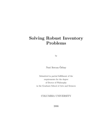 Solving Robust Inventory Problems