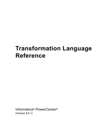 PowerCenter Transformation Language Reference